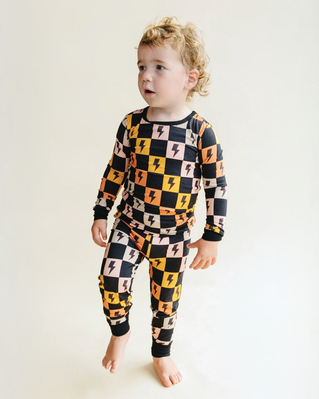 Bamboo Two Piece Set | Colorful Checks & Bolts