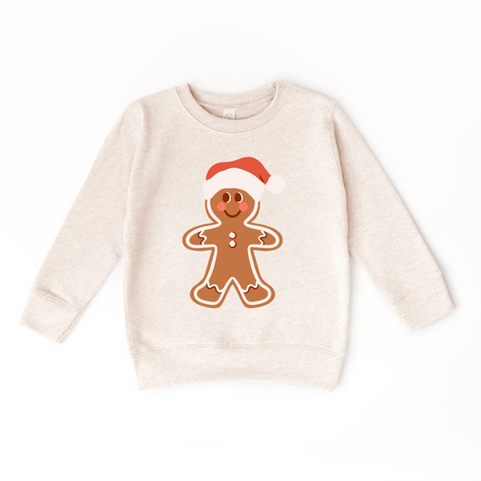 Gingerbread Man Christmas Kids Pullover Sweatshirt