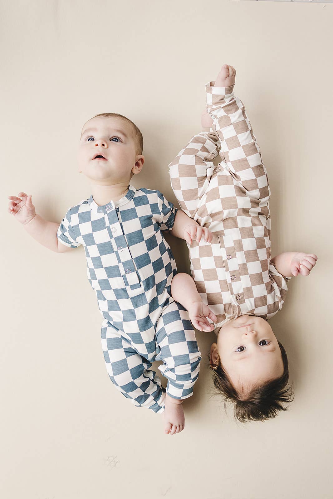 Bamboo Checkered Jumpsuit | Latte