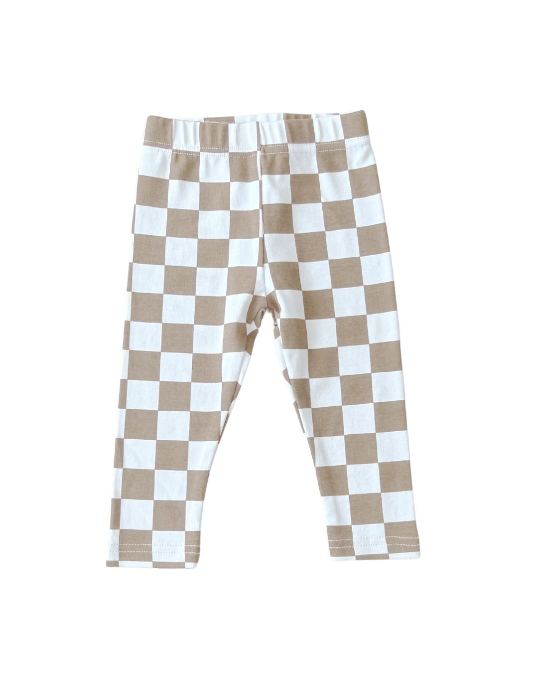 Checkered Leggings | Latte