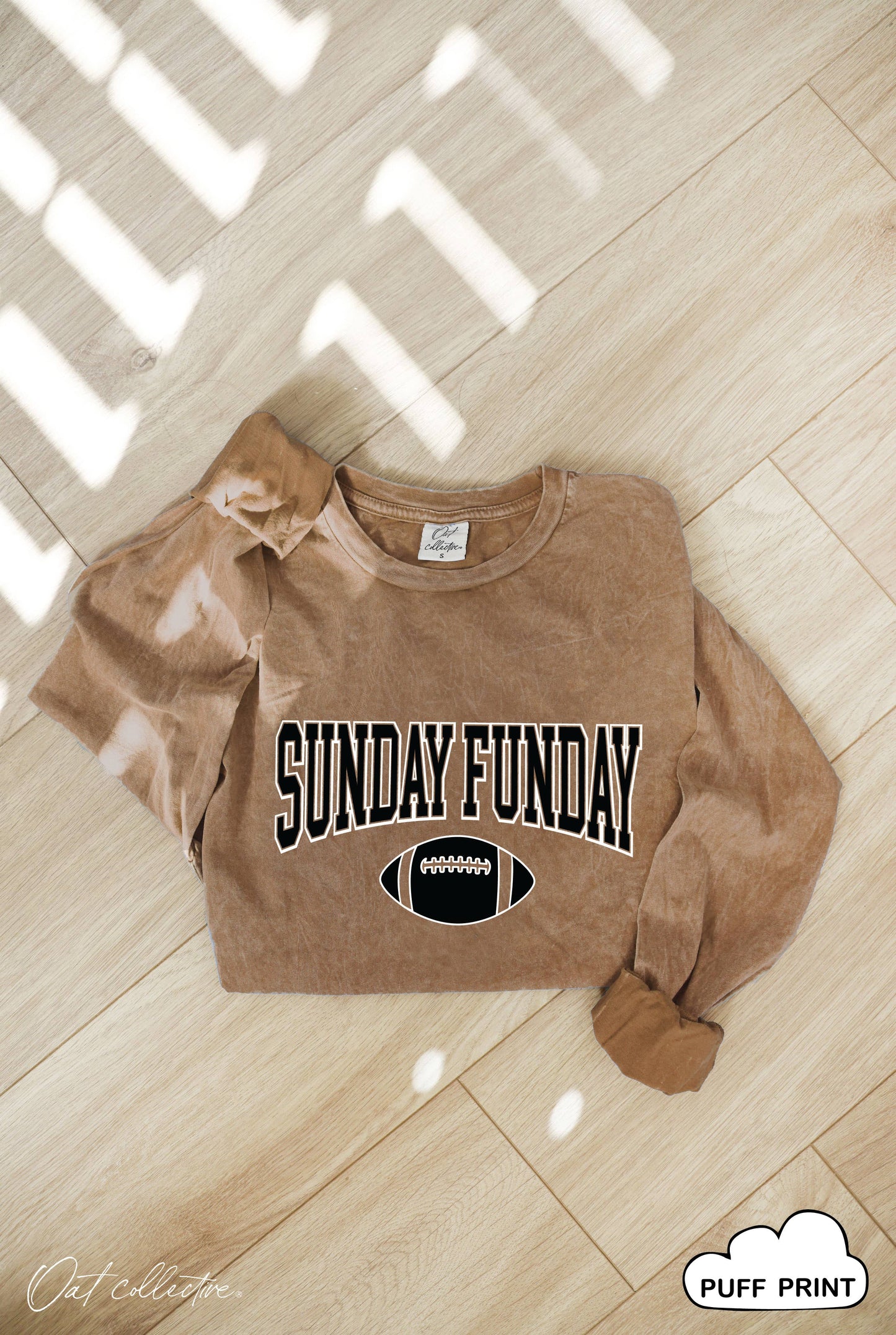 SUNDAY FUNDAY Mineral Washed Long Sleeve Graphic