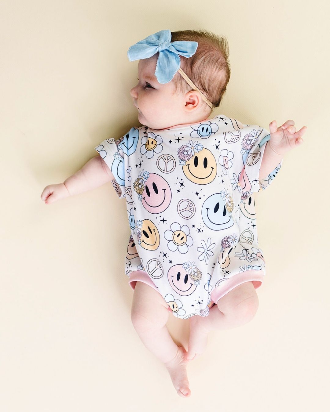 Short Sleeve Bubble Romper | Groovy Girl